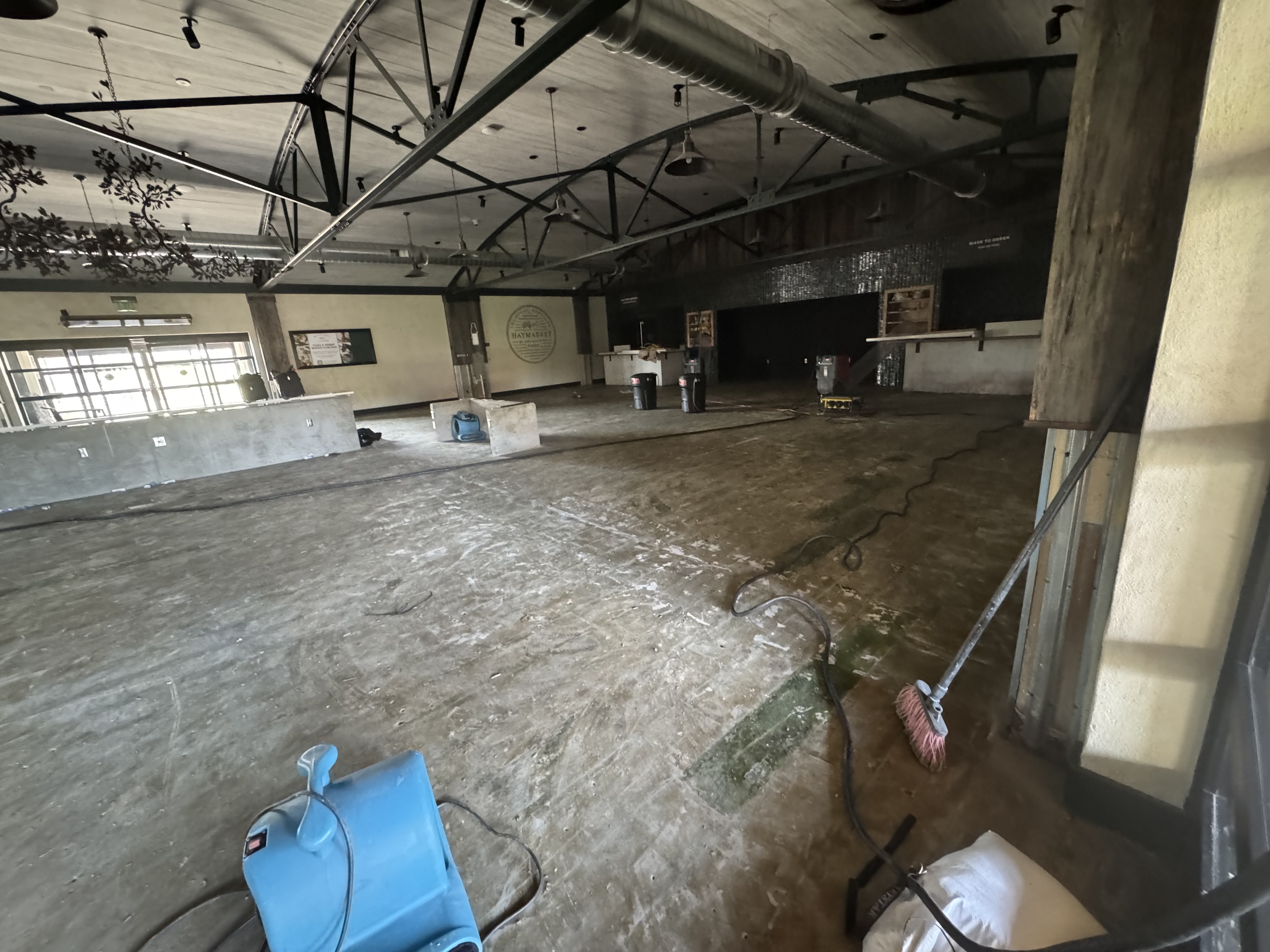Haymarket restaurant floor during demo