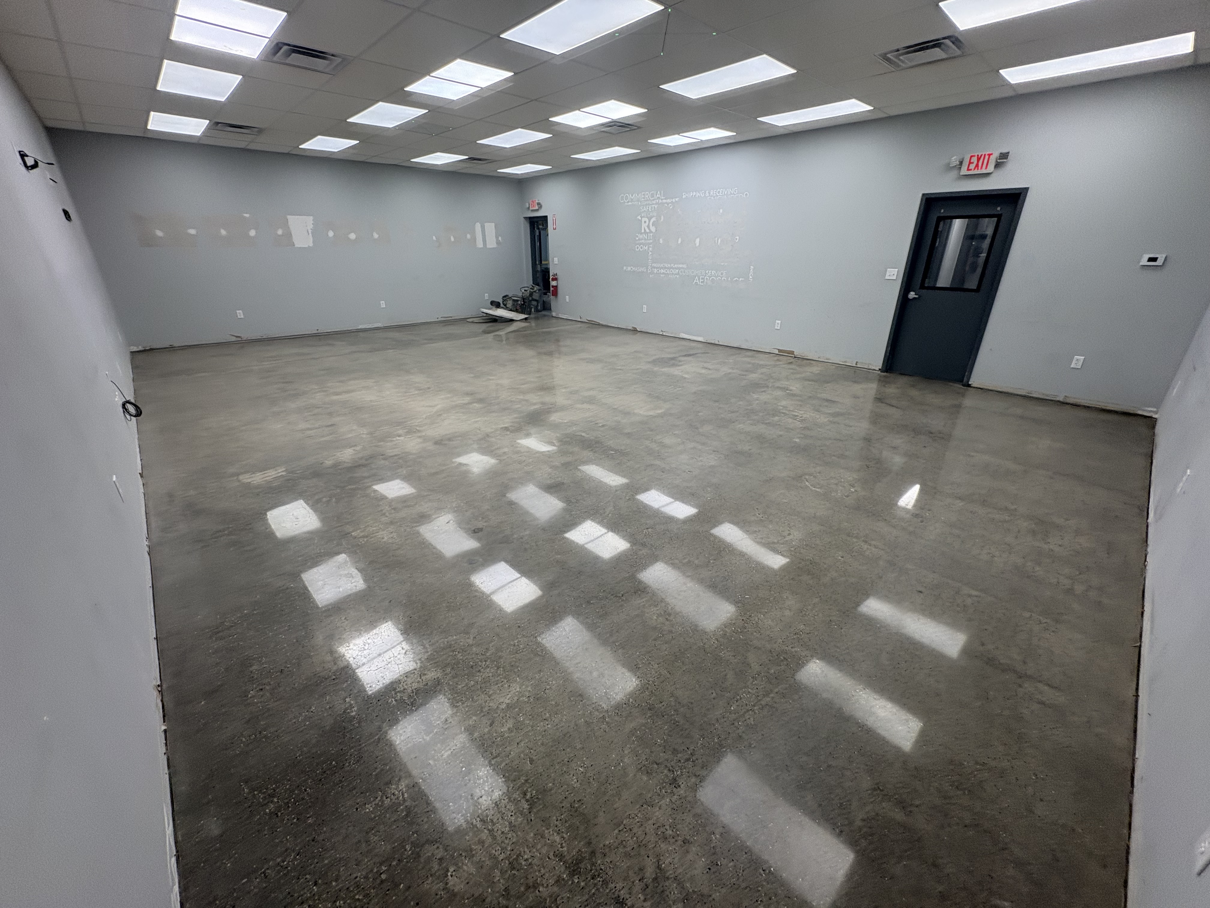 Polished concrete medical office