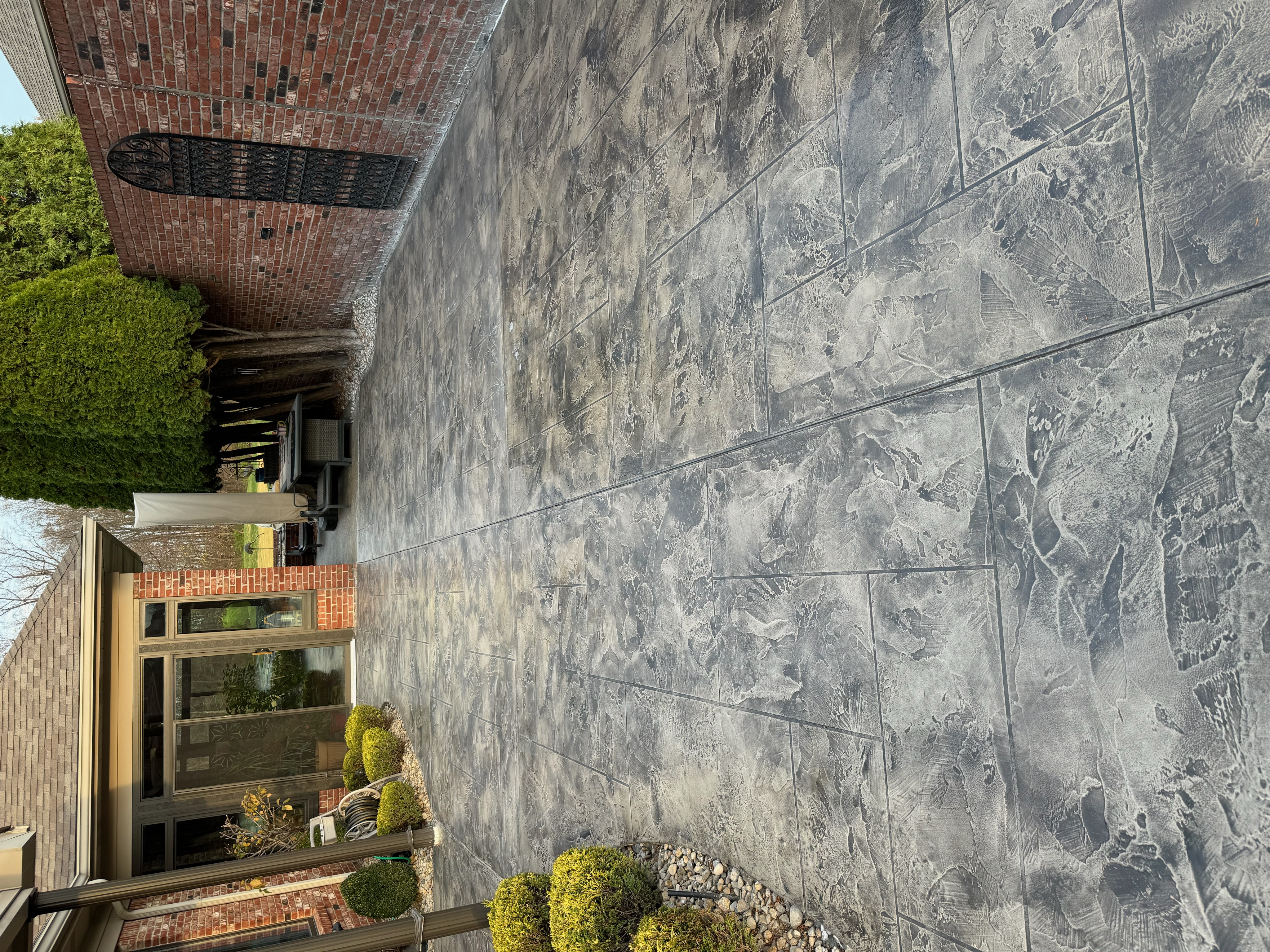 Decorative pool overlay patio